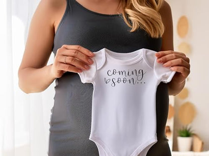 Pregnancy Announcement Coming Soon Infant Bodysuit for Grandparents Aunts Uncles White 0-3 Months