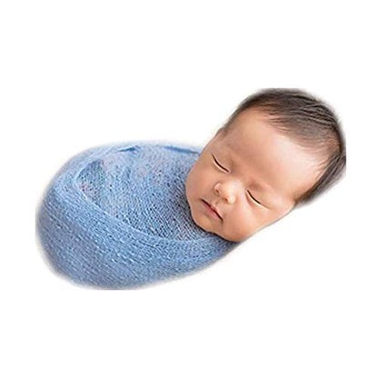 Newborn Photography Props Swaddle Wraps - color: Blue