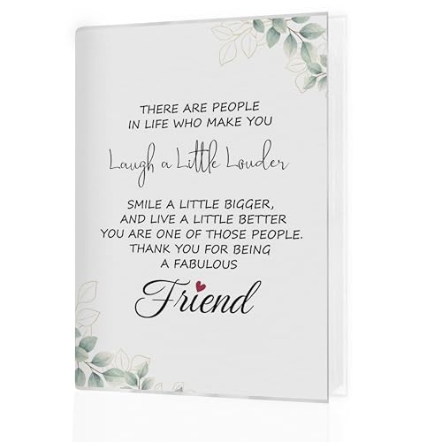 Friendship Gifts Photo Album 4x6, Bestie BFF Gifts, Friends Make You Laugh a Little Louder Inspirational Small Memory Photo Album Book for 18 Pockets Hold 36 Pictures - color: Thank you friend