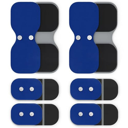 AUVON Wireless TENS Unit Electrode Pads 12 Pcs, 2 Sizes, Latex-Free - color: Blue