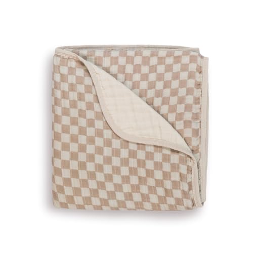 Itzy Ritzy Baby Blanket, Soft Cotton Muslin Multi-Use Blanket, Checkerboard - color: Checkerboard