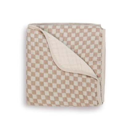 Itzy Ritzy Baby Blanket, Soft Cotton Muslin Multi-Use Blanket, Checkerboard - color: Checkerboard