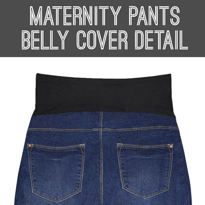 Hybrid & Company Women's Maternity Capri Pants - color: Capri-qm4822s-mediumblue, size: Medium