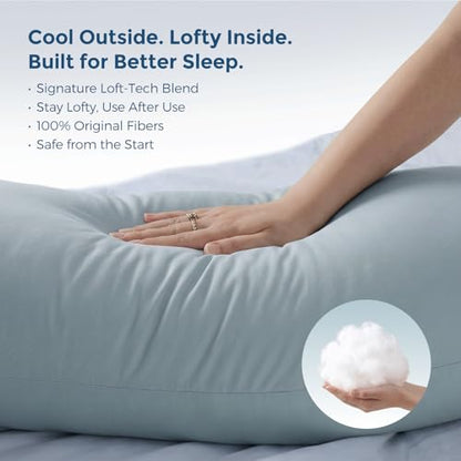 Momcozy J Shaped Cooling Pregnancy Pillow, Maternity Pillow for Sleeping - color: Upgrade-cool Blue