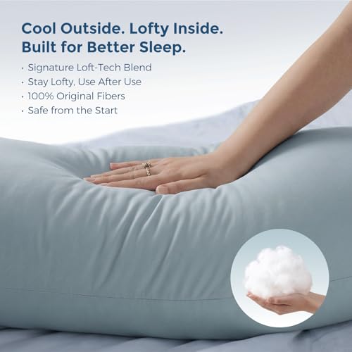 Momcozy J Shaped Cooling Pregnancy Pillow, Maternity Pillow for Sleeping - color: Upgrade-cool Blue