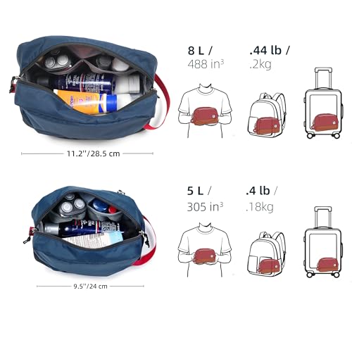 Travel Toiletry Bag 5L, Compact Travel Organizer with Waterproof TPU Wet/Dry Compartment - color: Medium Olive, size: 5L