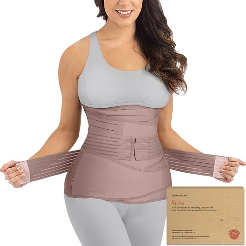3 in 1 Postpartum Belly Support Recovery Wrap Band (Dusty Plum, 2XL) - color: Dusty Plum, size: 2XL, Waist 46"-55"