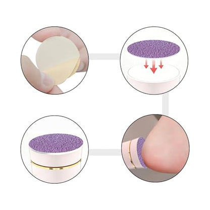 60PCS 80 Grit Replacement Sandpaper Disc for Electric Foot Callus Remover - color: Purple80