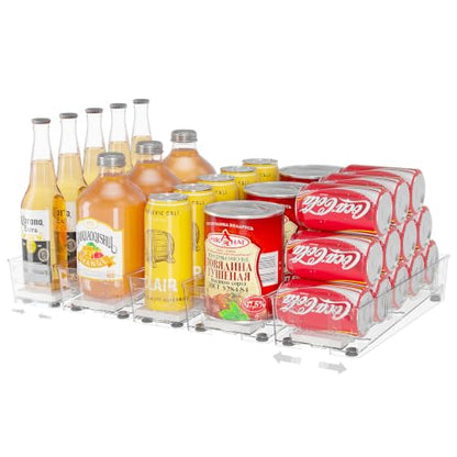 5Pack Self Pushing Drink Organizer for Fridge,Expandable Soda Can Organizer - size: 5Pack
