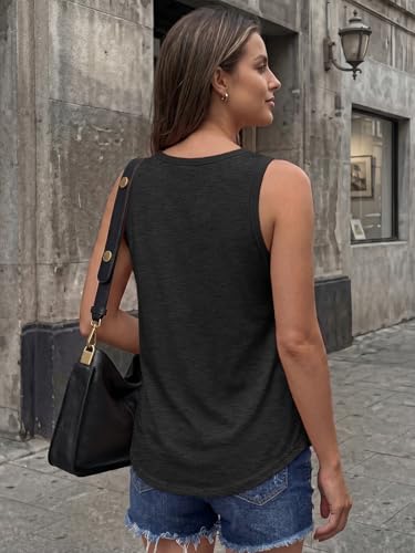 AUTOMET Women's Square Neck Tank Top - color: Black, size: 3X-Large