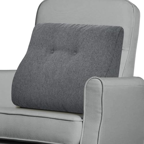 baibu Patented Dual-Layer Memory Foam Lumbar Pillow for Recliner, Dark Grey - color: Dark Grey