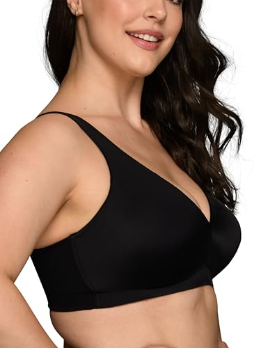 Vanity Fair Women's Beauty Back Smoothing Wireless Bra with Lift, Simple Sizing Available S-3xl - color: Light Lift - Midnight Black, size: Medium