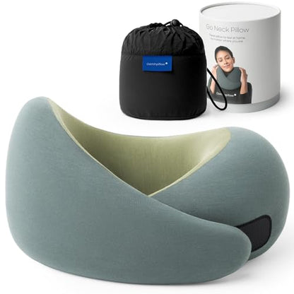 Ostrichpillow GO Travel Pillow, 360° Memory Foam Support, Soft & Washable - color: Forest Snooze