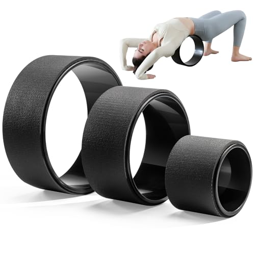 Back Roller, Foam Roller for Neck & Back Pain Relief, Yoga Wheel for Deep Tissue Muscle Massage, High Density Foam Tool for Physical Therapy, Stretching & Exercise(3 Pack)