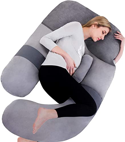 60 Inch Pregnancy Pillows for Sleeping (Gray) - color: Gray