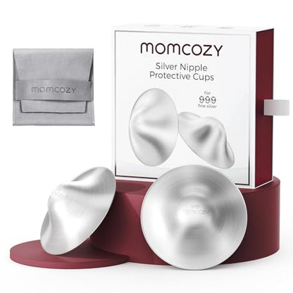 Momcozy 999 Silver Nursing Cups, Hole-Free Design,XXL Size - size: XX-Large