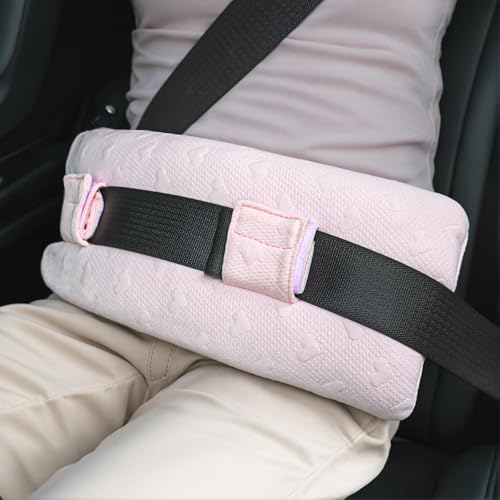 Seat Belt Pillow Post Surgery for Chest Heart Surgery Pink - color: Pink, size: Large