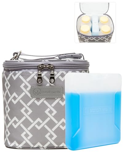 Sarah Wells Cold Gold Breastmilk Cooler with Ice Pack (Gray) - color: Gray