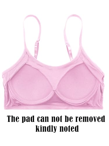 Blulu 3/6/12 Pack Camisole Bra Wireless Bralette - color: Pastel Color, size: Small