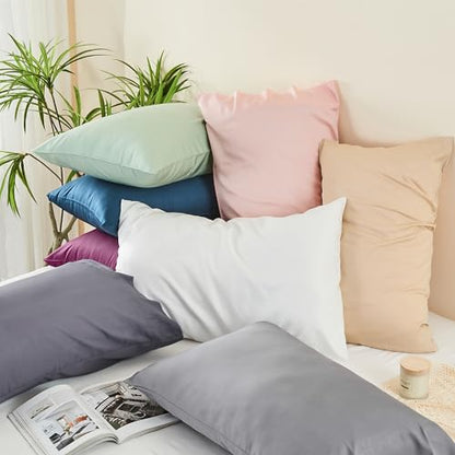 BEDELITE King Pillow Cases Set of 2, Rayon Derived from Bamboo, Grey - color: Grey, size: 2 Pack King（20"X 36"）