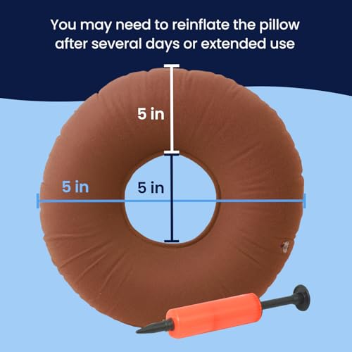 Dr. Frederick's Original Inflatable Donut Pillow, Tailbone Pain, 15 in, Red - size: 15 Inches - Red