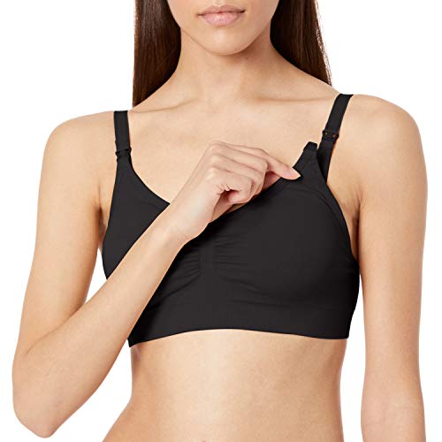Lamaze Women's Single and Multi Pack Maternity Overnight Nursing Wide Shoulder Bra - color: Black 1, size: Small