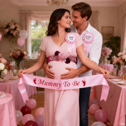 Vexillum Maternity Flower Sash Belly Belt Set(4pcs) - color: Flower#2