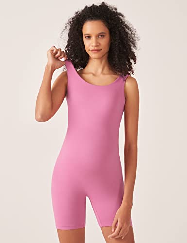 POSHDIVAH Maternity Romper Shorts Double Lined Jumpsuit - color: Pink, size: Large