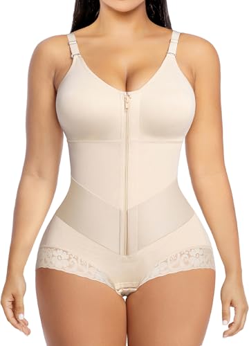 YIANNA Fajas Colombianas Moldeadoras Postpartum Shapewear Tummy Control - color: Beige, size: Medium