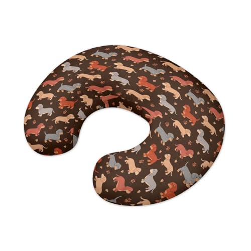 Brown Fox Pattern Nursing Pillow Cover, Woodland Style Pillow Slipcover, Wear Resistant Replacement Case for Baby Feeding Pillow, ONE - color: Brown Fox Pattern, size: 1 pack