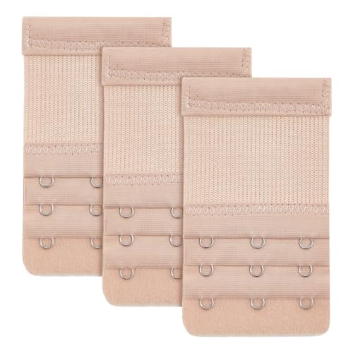 QIUTIMIY Women's Bra Extenders 2 Hooks & 3 Hooks & 4 Hook Bra Extensions Soft Comfortable Stretchy Back Bra Strap Extender - color: 3pcs-spacing 3/4inch-style 5