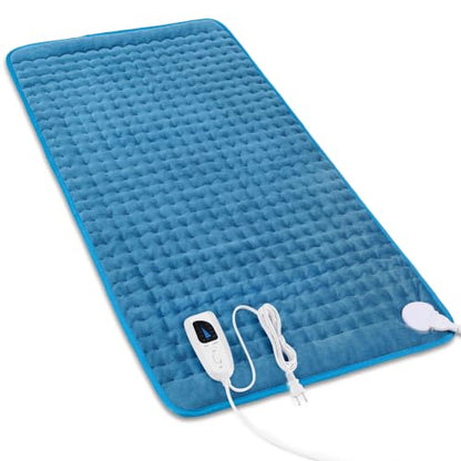 Heating Pad,Electric Heating Pads,Heating Pad for Back,Blue,33x17 Inch - color: Blue, size: 33x17 Inch