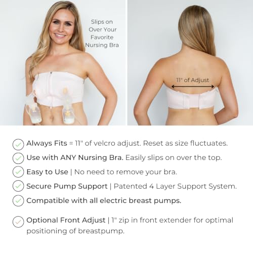 Simple Wishes Pumping Bra Hands Free, Comfortable & Adjustable - color: Soft Pink, size: XSmall-L