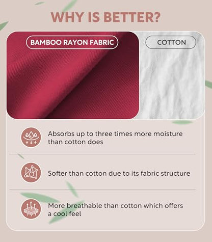 DAVID ARCHY Women's Bamboo Rayon Briefs, High-Waisted Underwear, 4/6 Pack - color: Burro / Bison / Cameo Brown / Biking Red, size: X-Large