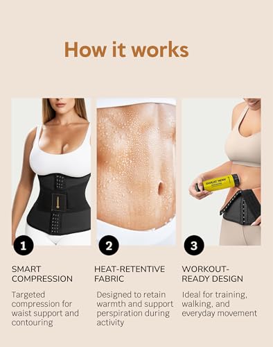 Copper Slim Waist Cincher & Waist Trainer for Body Contouring & Shaping - size: Large