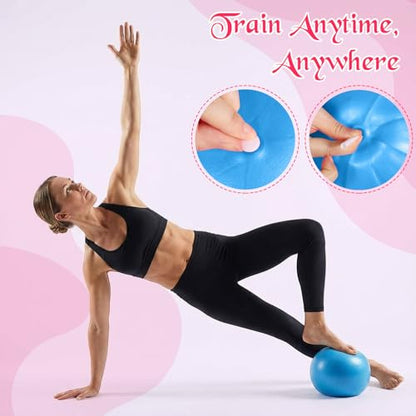 Sotiff 20 Pcs Small Pilates Ball Bulk 9 Inch Mini Yoga Ball - color: Solid Blue