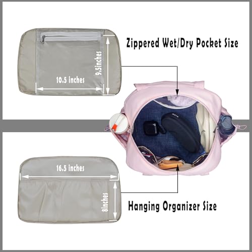 Medium Diaper Bag Tote, Shoulder & Crossbody Mom Bag - color: Pink