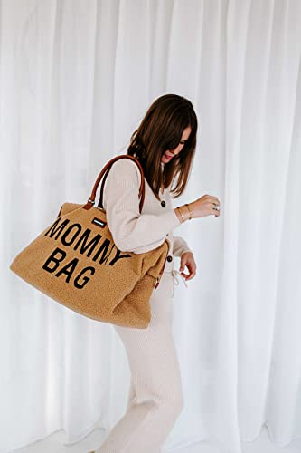 Childhome The Original Mommy Bag, Large Baby Diaper Bag, Hospital Bag, Large Travel Tote Bag, (Teddy Brown) - style: Teddy Brown
