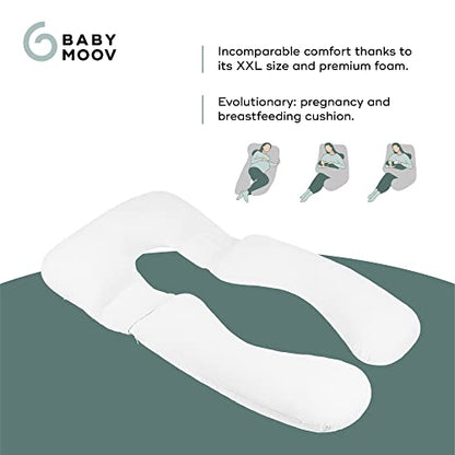 Babymoov XXL B.Love Maternity Pillow - Premium Organic Pregnancy Body Pillow for Sleeping & Side-Sleeping (Oeko-TEX Certified)