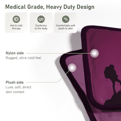 Flexible Hot and Cold Gel Pack Small 5" x 10", 2 Pack - size: Small (2 pack), style: Purple