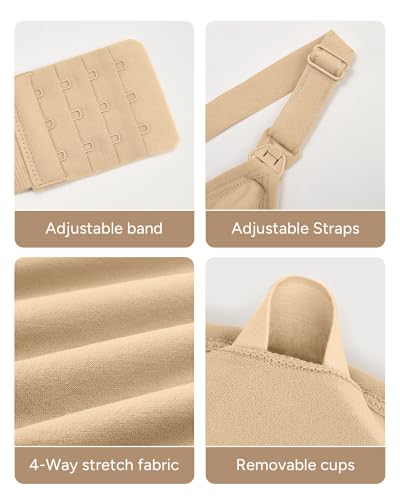 Stelle Nursing Bras Maternity Bralette Seamless for Breastfeeding - color: 1 Pack Beige, size: Large