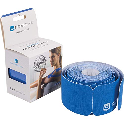 StrengthTape Kinesiology Tape - 5M Precut K Tape Roll - Premium Athletic Tape - Support and Prevent Injuries - Multiple Colors Available - color: Royal Blue