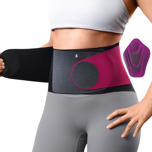0.5mm Ultra Thin Back Brace for Women for All-Day Wear & Support - color: Rose, size: L
