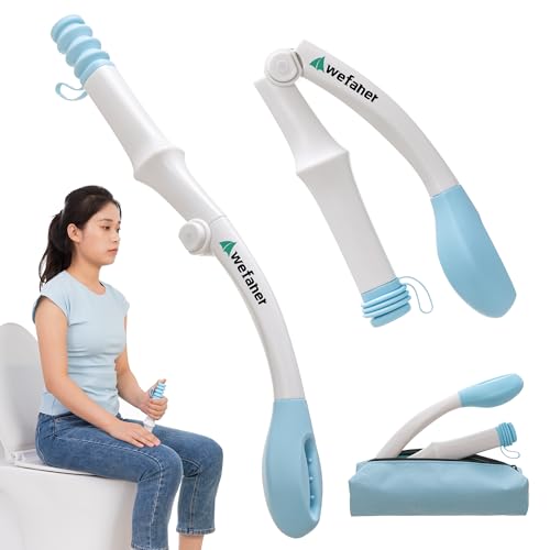 Wefaner Foldable Toilet Aid, 15.6“ Long Comfort Wipe Wand