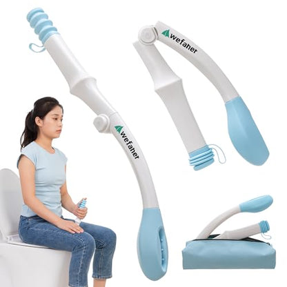 Wefaner Foldable Toilet Aid, 15.6“ Long Comfort Wipe Wand