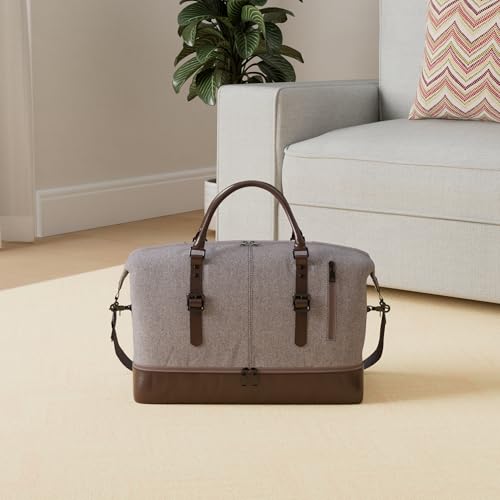 Weekender Overnight Bag Carry On Bag Travel Bag with Shoe Pouch - color: Grey