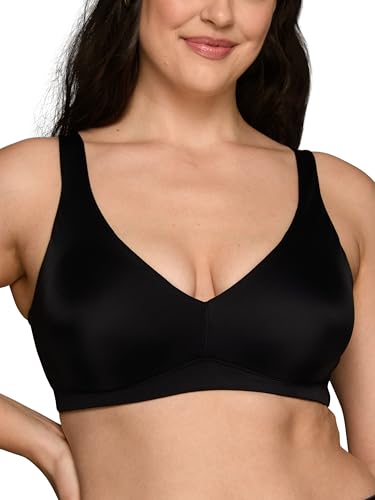 Vanity Fair Women's Beauty Back Smoothing Wireless Bra with Lift, Simple Sizing Available S-3xl - color: Light Lift - Midnight Black, size: Medium