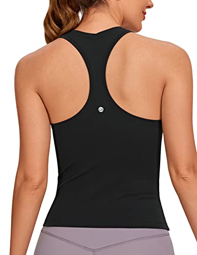 CRZ YOGA Butterluxe Racerback Tank Waist Length - color: Black, size: Medium