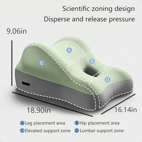 Memory Foam Wedge Pillow for Couples – 2 Firmness Levels, Intimate Support - color: Blue-soft Style