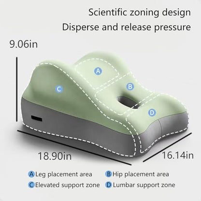 Memory Foam Wedge Pillow for Couples – 2 Firmness Levels, Intimate Support - color: Dark Gray-soft Style